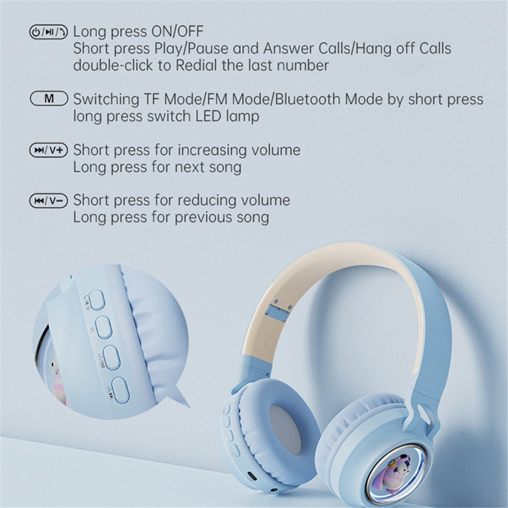 FINGERTIME Q1 BT5.3 Space Capsule Wireless Headset with Breathing Light Bluetooth-compatible Headphone for Kids