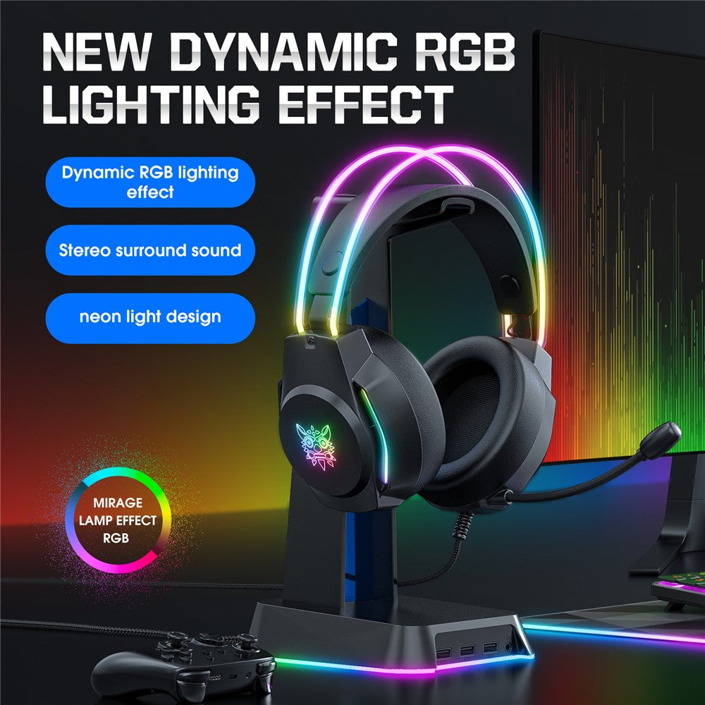 ONIKUMA X26 E-sports Gaming Headset with RGB Lighting Noise Reduction Wired Headphone