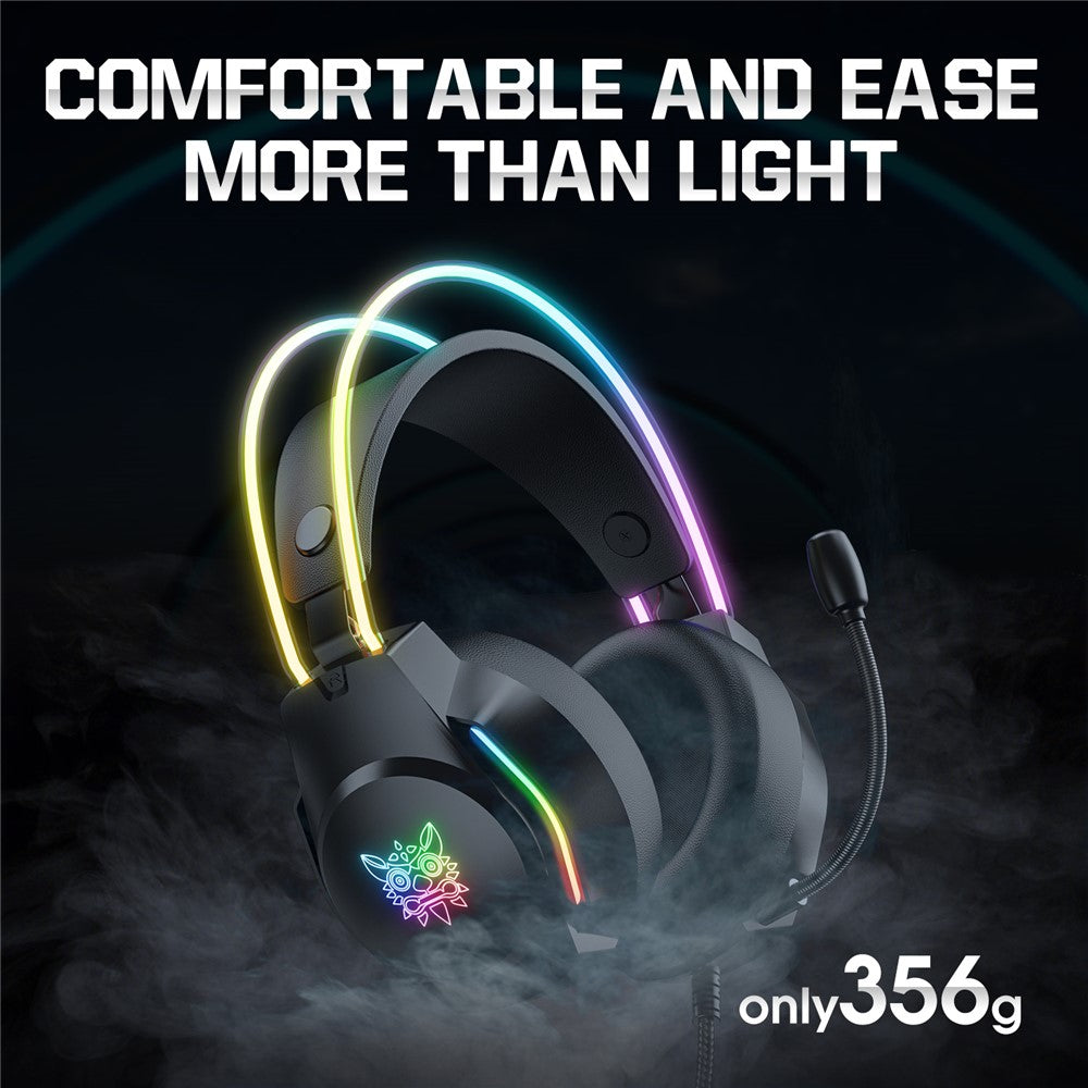 ONIKUMA X26 E-sports Gaming Headset with RGB Lighting Noise Reduction Wired Headphone