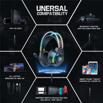 ONIKUMA X26 E-sports Gaming Headset with RGB Lighting Noise Reduction Wired Headphone