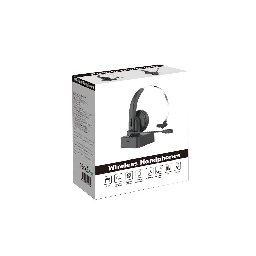 OY631 Bluetooth-kompatibelt 5.3 Headset Kundeservice Hovedtelefon med Mikrofon Støjreducerende Trådløst Headset til Lastbilchauffører