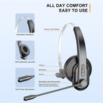 OY631 Bluetooth-kompatibelt 5.3 Headset Kundeservice Hovedtelefon med Mikrofon Støjreducerende Trådløst Headset til Lastbilchauffører