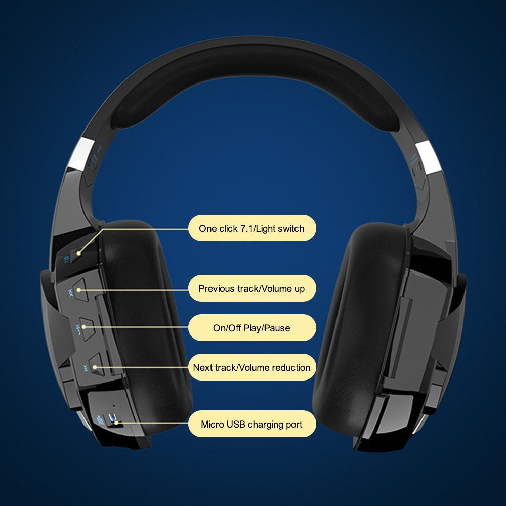 KOTION EACH G2000PRO Bluetooth-compatible 5.2 Headset Over-Ear HiFi Stereo Wireless Wired Gaming Headphone