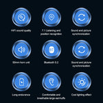 KOTION EACH G2000PRO Bluetooth-compatible 5.2 Headset Over-Ear HiFi Stereo Wireless Wired Gaming Headphone