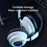 KE-29 Over-ear Trådløst Bluetooth-kompatibelt Headset RGB Lys Gaming Musik Hovedtelefon med Mikrofon