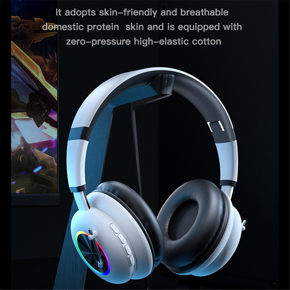 KE-29 Over-ear Trådløst Bluetooth-kompatibelt Headset RGB Lys Gaming Musik Hovedtelefon med Mikrofon