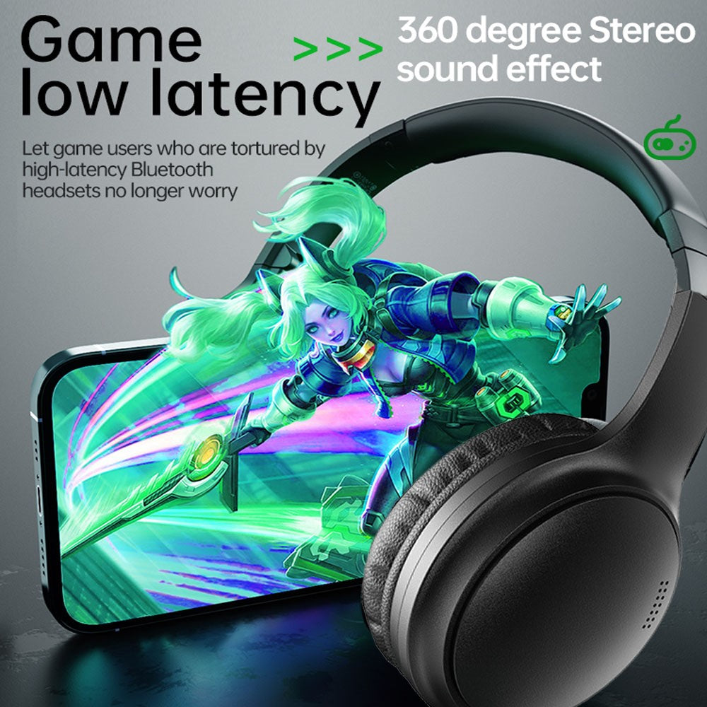 BT037 Bluetooth-compatible Noise Cancelling Headphones Over Ear ANC Wireless Deep Bass Headset