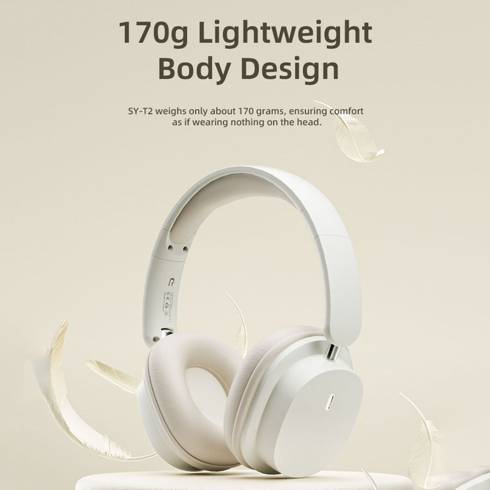 SY-T2 Wireless Over-Ear Bluetooth-compatible Headphone Foldable Headset with Built-In Noise Cancelling Microphone