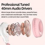 G35 Detachable Cat Ears PC Gaming Headset Wired Over-ear Headphones with Mic