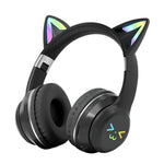BT612 Hovedtelefoner med Katteører Gradient Bluetooth-kompatibelt Gaming Headset med RGB Lys