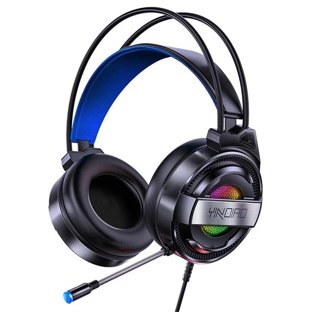 YINDIAO Q3 LED-belyst Gaming Headset E-sport USB + Dobbelt 3,5 mm AUX Kablede Hovedtelefoner