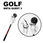 WOLMTT For Meta Quest 3 VR Golfkølle-controller Ergonomisk grebspind Håndtag