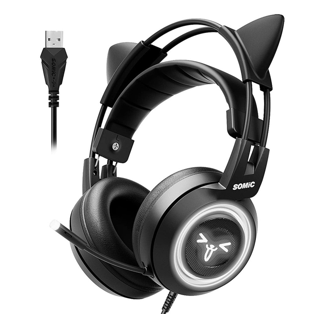 SOMIC G951USB Gaming Hovedtelefon USB Kablet Over-ear Computer Headset