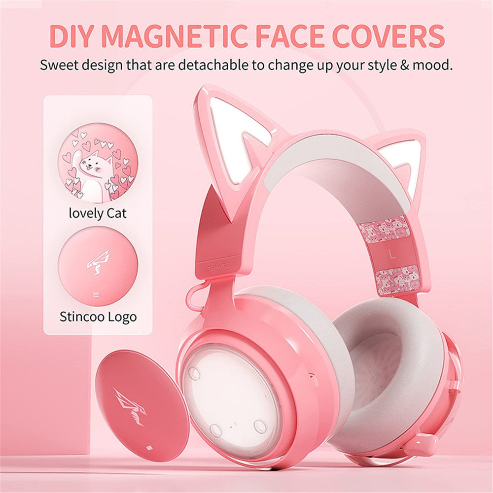 SOMIC GS510 Bluetooth-compatible / 2.4Ghz / 3.5mm Wired 3-Mode Gaming Headset with RGB Lights