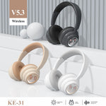 KE-31 Over-Ear Bluetooth-kompatible Hovedtelefoner med RGB-lys Kablet / Trådløst Headset