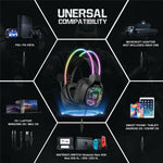 ONIKUMA X22 Over-Ear RGB Gaming Headset with Noise-Canceling Microphone