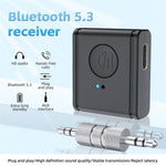 B1 3.5mm Car Audio Adapter HiFi Sound Hand-Free Call Bluetooth-compatible 5.3 AUX Receiver