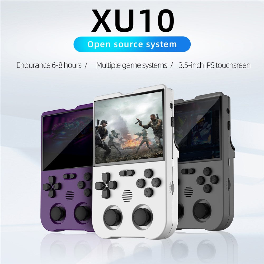 AMPOWN XU10 128GB Spillekonsol Vintage Dobbelt Joy-Pad Håndholdt Spillemaskine