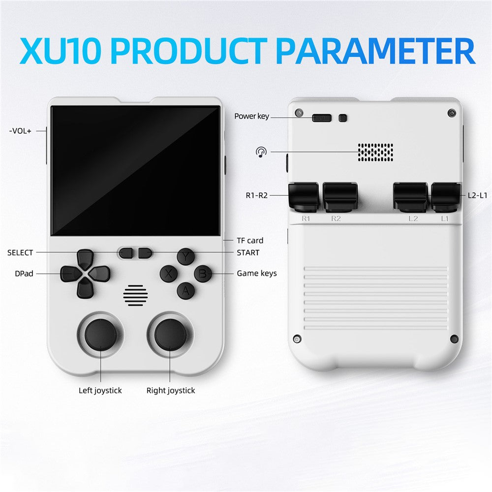 AMPOWN XU10 128GB Spillekonsol Vintage Dobbelt Joy-Pad Håndholdt Spillemaskine