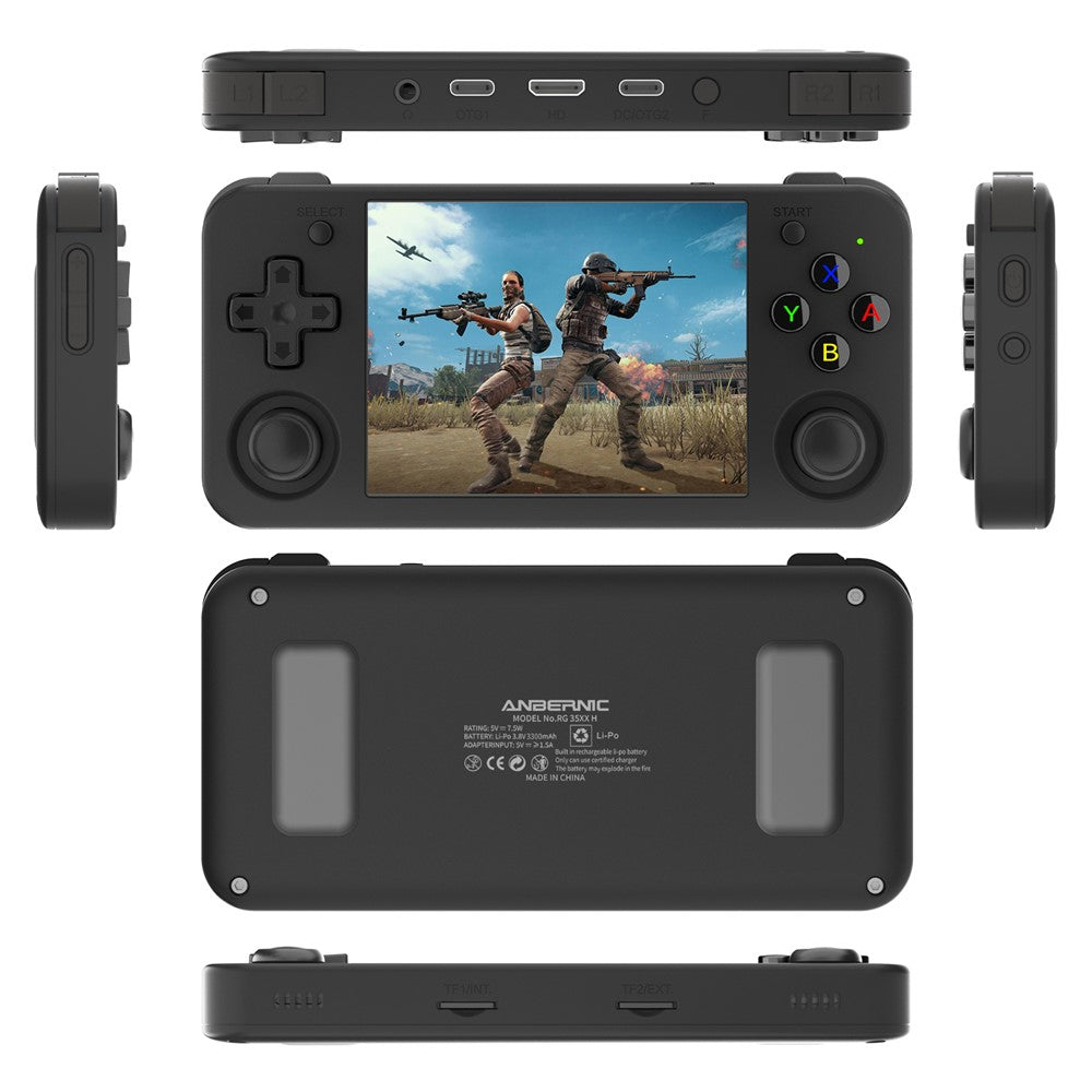 ANBERNIC RG35XXH Linux System 3.5-inch IPS Screen Retro Game Console with HD Output (English Version), 64+128G