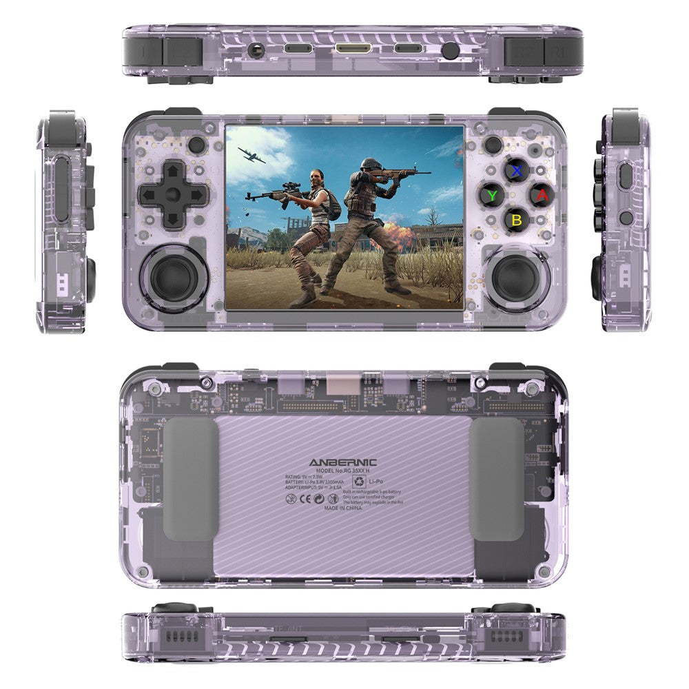 ANBERNIC RG35XXH Linux System 3.5-inch IPS Screen Retro Game Console with HD Output (English Version), 64+128G