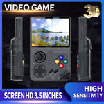 AMPOWN M19 3.5-inch IPS Screen Retro Handheld Game Console 3D Rocker Arcade Gamepad (English Version), with 64G TF Card