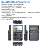 AMPOWN M19 3.5-inch IPS Screen Retro Handheld Game Console 3D Rocker Arcade Gamepad (English Version), with 64G TF Card
