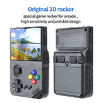 AMPOWN M19 3.5-inch IPS Screen Retro Handheld Game Console 3D Rocker Arcade Gamepad (English Version), with 128G TF Card