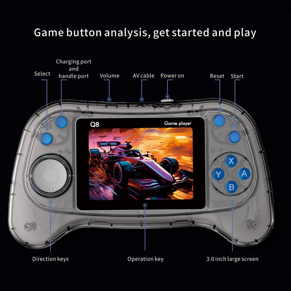Q8 Kid's Retro Handheld Game Console Built-in 800 Games