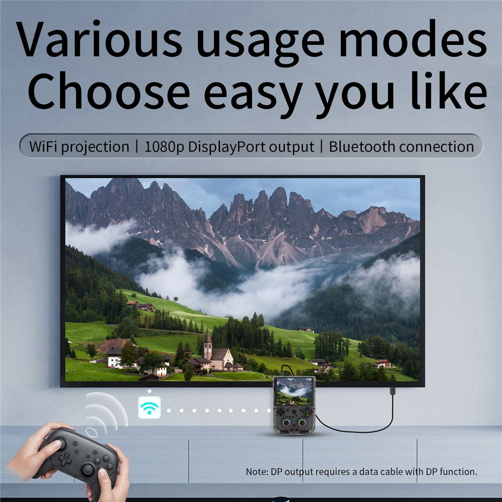 ANBERNIC RG406V Håndholdt Spillekonsol 4 tommer 960*720P IPS Touchskærm 128G Android 13 Spillekonsol med 128G Kort
