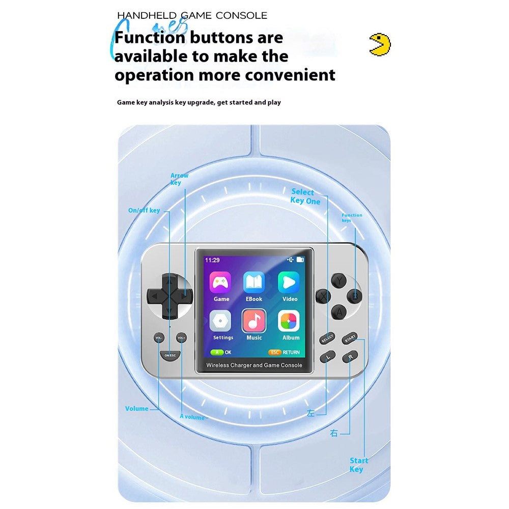 L9 Portable Handheld Video Game Console Phone Magnetic Wireless Charger Power Bank