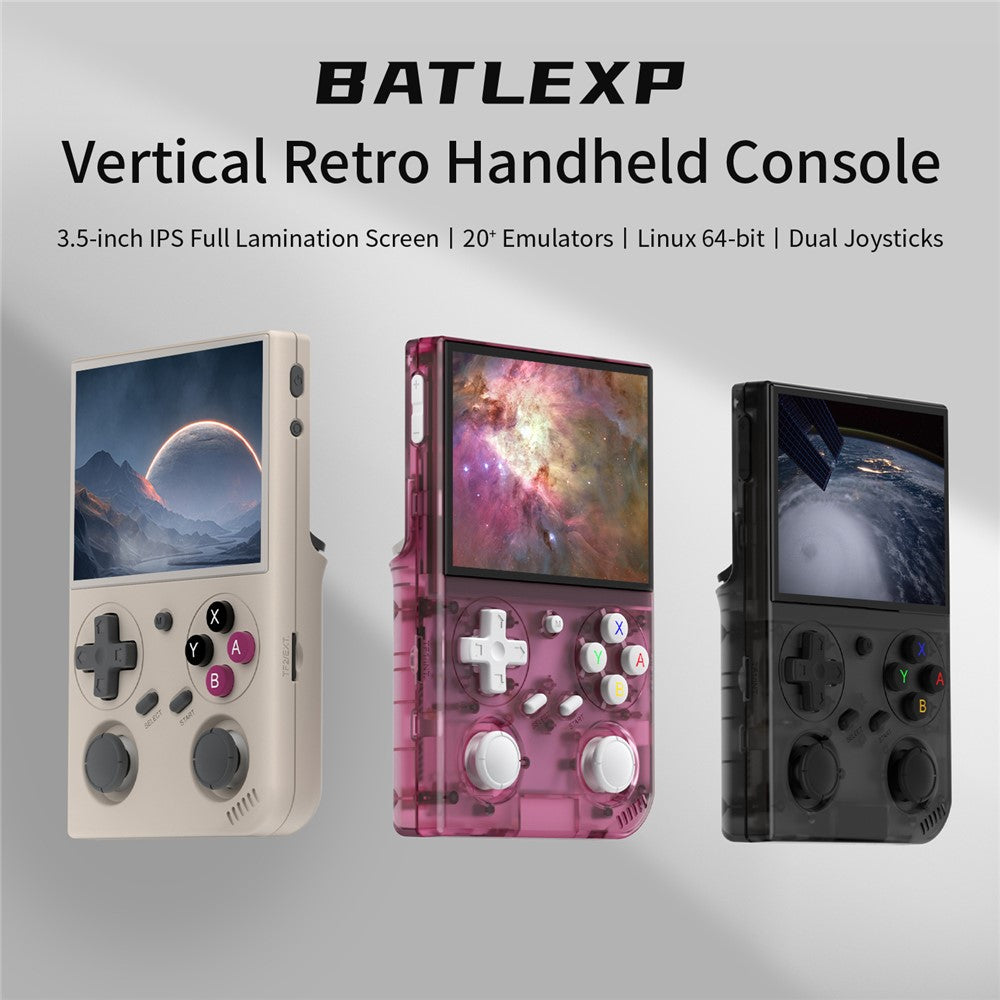 ANBERNIC G350 64G Retro Handheld Game Console 3.5 Inch IPS Screen Wired Controller with 128GB TF Card
