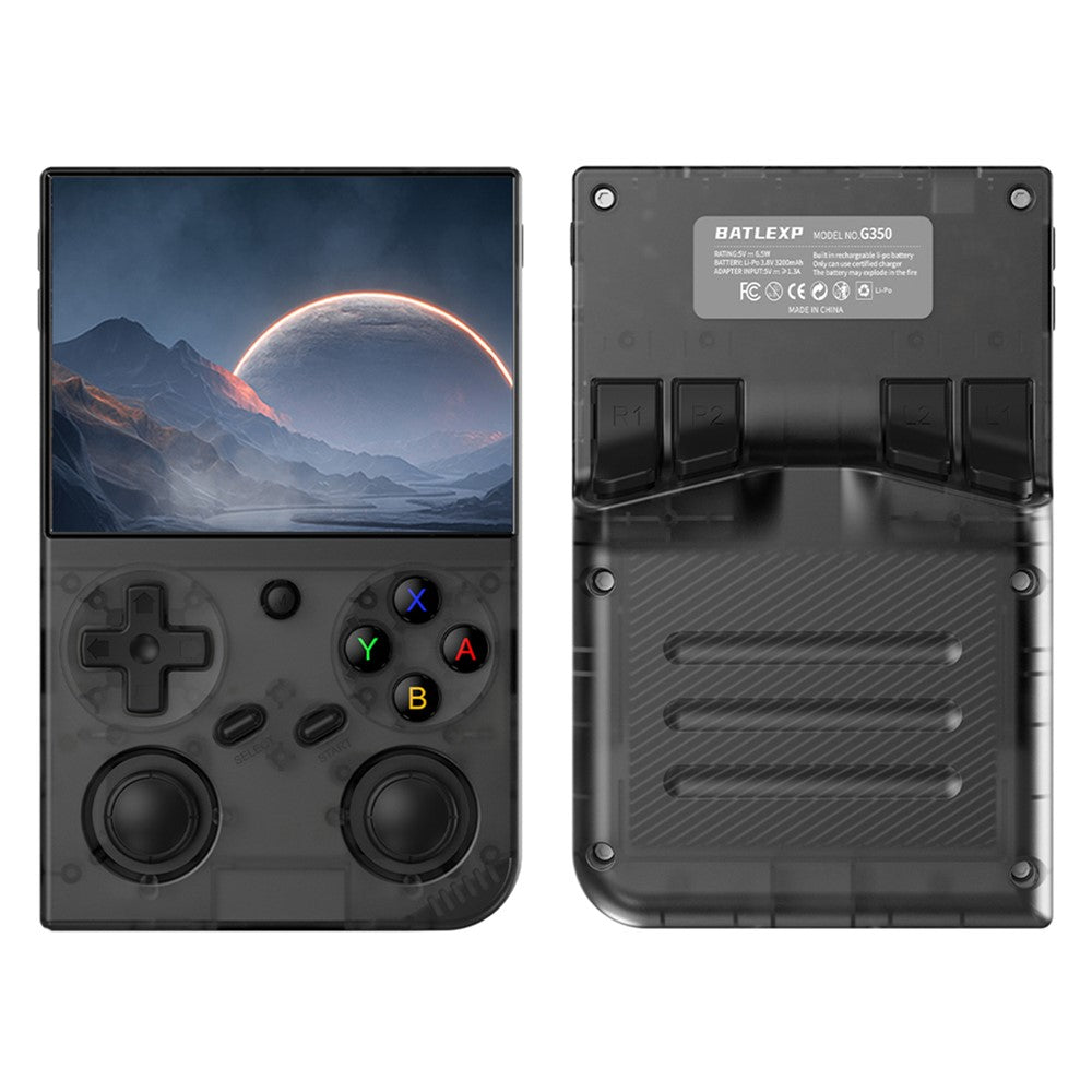 ANBERNIC G350 64G Retro Handheld Game Console 3.5 Inch IPS Screen Wired Controller with 128GB TF Card