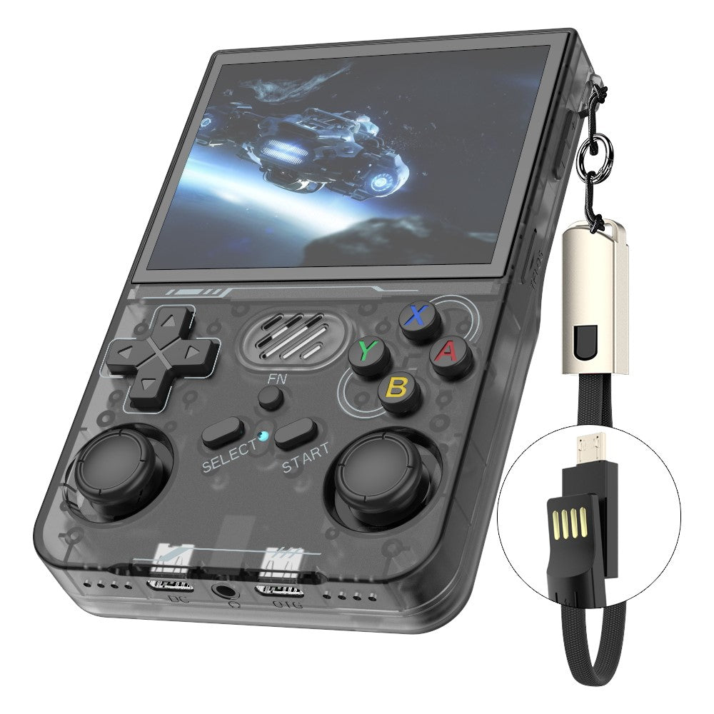 R36xx Handheld Game Console 3.5 Inch Screen Retro Arcade Gaming Controller, WiFi Version / 64G TF Card