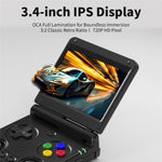 AMPOWN RG34XXSP 3.4 Inch IPS Screen Retro Handheld Game Console 64GB Foldable Wireless Gamepad, without TF Card