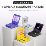 AMPOWN RG34XXSP 3.4 Inch IPS Screen Retro Handheld Game Console 64GB Foldable Wireless Gamepad, without TF Card