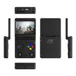 AMPOWN RG34XXSP 3.4 Inch IPS Screen Retro Handheld Game Console 64GB Foldable Wireless Gamepad, with 128G TF Card