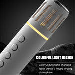 K20 2 in 1 Karaoke Microphone Wireless Bluetooth-Compatible Speaker with Colorful LED Light
