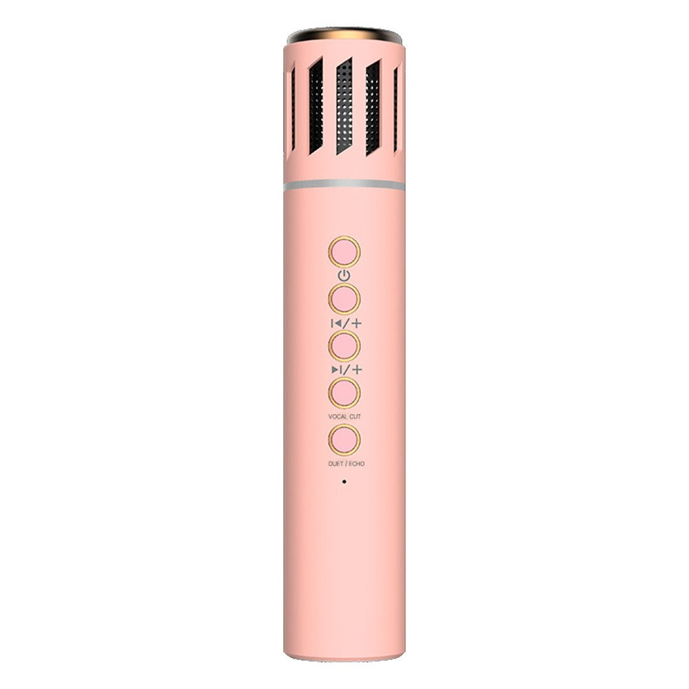 K20 2 in 1 Karaoke Microphone Wireless Bluetooth-Compatible Speaker with Colorful LED Light