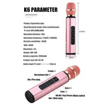 K6 2-i-1 trådløs mikrofon Bluetooth-kompatibel højttaler med LED-lys HiFi-lyd Rumklangseffekt Karaokemaskine