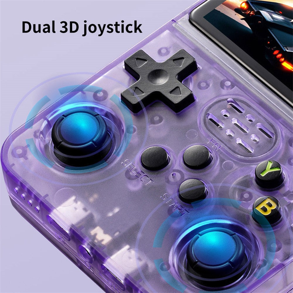 R36s Open Source Handheld Game Console 3.5 Inch HD Screen Portable Retro Gamepad with PSP Emulator, 64GB Card
