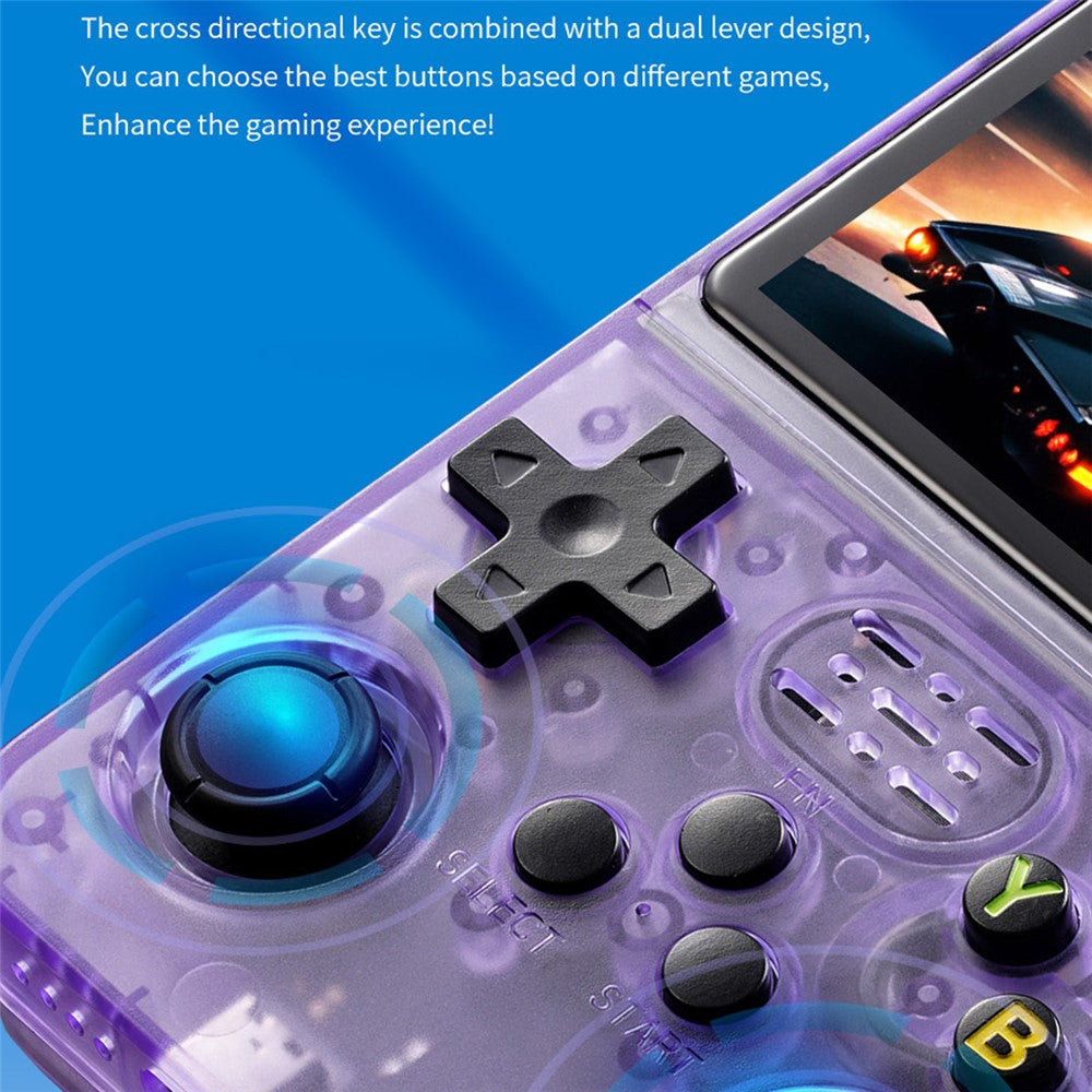 R36s Open Source Handheld Game Console 3.5 Inch HD Screen Portable Retro Gamepad with PSP Emulator, 64GB Card