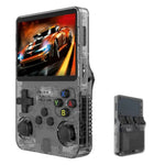 R36s Open Source Handheld Game Console 3.5 Inch HD Screen Portable Retro Gamepad with PSP Emulator, 64GB Card