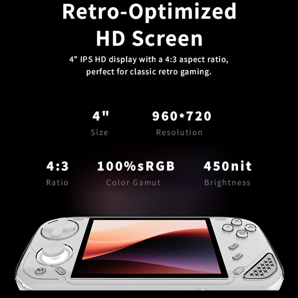 MINI LONG1 Video Gamepad with 64GB TF Card 4 Inch IPS Screen WiFi Wireless Retro Handheld Gaming Console