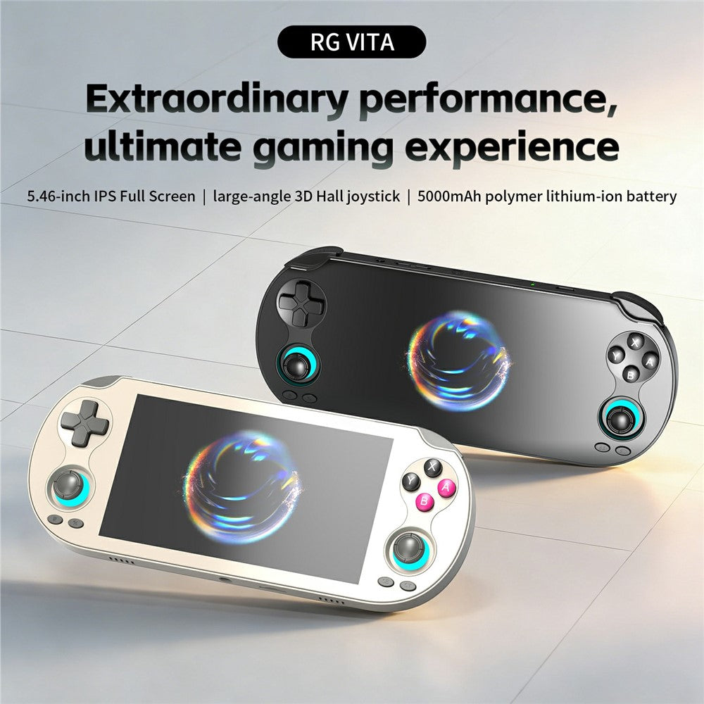 ANBERNIC RG VITA 5,46 tommer IPS håndholdt spillekonsol indbygget 3GB+64GB Streaming Android 12 T618 Octa-Core Konkurrencepræget spillemaskine