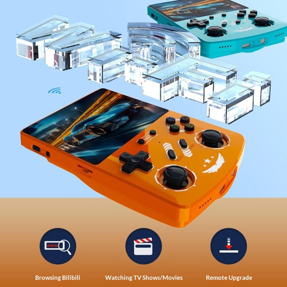 R40XX Handheld Game Console 4.2 inch IPS Screen 128GB Linux System Bluetooth-compatible Video Player