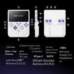 H5 Handheld Gaming Console 64G 5-inch IPS Screen RGB Lights 34 Emulators GBA Arcade