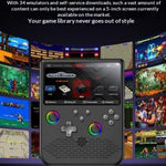 H5 Handheld Gaming Console 64G 5-inch IPS Screen RGB Lights 34 Emulators GBA Arcade