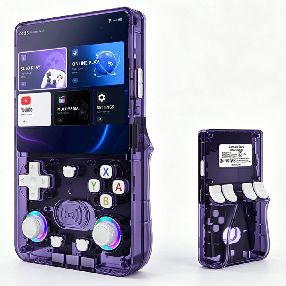 X36 Ultra Håndholdt Spillekonsol Android 10.0 4,2 tommer IPS 1GB+8GB RGB Joystick Retro Videospiller til YouTube TikTok Gaming