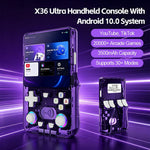 X36 Ultra Håndholdt Spillekonsol Android 10.0 4,2 tommer IPS 1GB+8GB RGB Joystick Retro Videospiller til YouTube TikTok Gaming